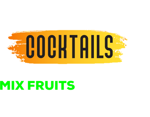 Menu sheet for Thai mixed fruit cocktails