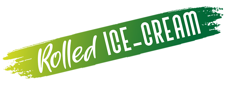 Rolled Ice Cream brush lettering graphic